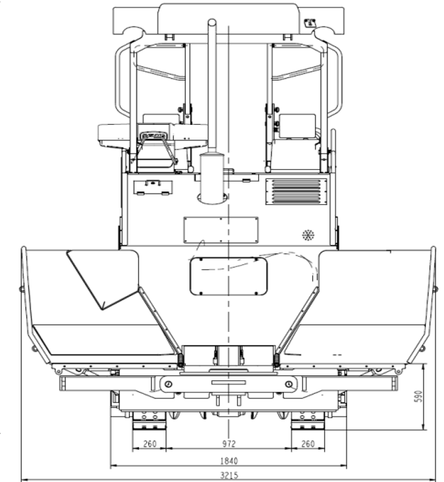  размеры Асфальтоукладчика XCMG RP403